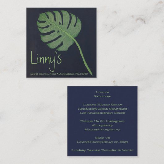 Platz, 2,5 Zoll x 2,5" Visitenkarte (Vorne/Hinten)