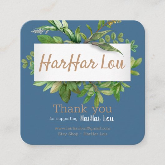 Platz, 2,5 Zoll x 2,5" Visitenkarte (Vorderseite)