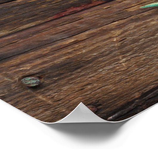 PLATZ 31 - 60 | Rustic Wood Lemon Wedding Poster (Ecke)