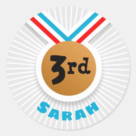 Platz 3 runder aufkleber (Vorderseite)