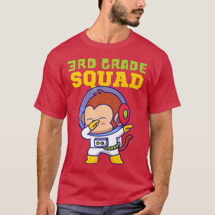 Platz 3, zurück zur Schule, Astronautenaffe T-Shirt