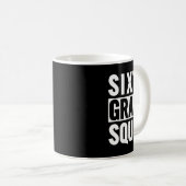 Platz 6 (6. Klasse - Weißer Text) Kaffeetasse (VorderseiteRechts)