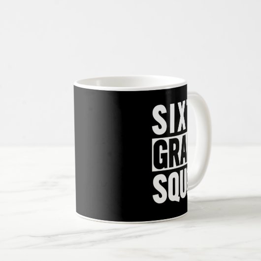 Platz 6 (6. Klasse - Weißer Text) Kaffeetasse (VorderseiteRechts)