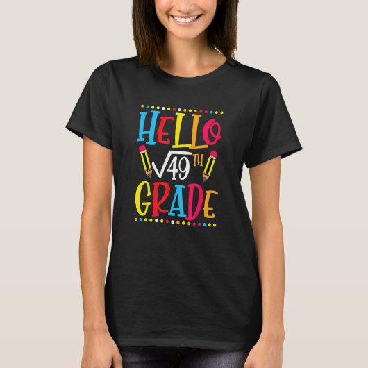 Platz 7 von 49 Mathematiklehrern T-Shirt (Vorderseite)