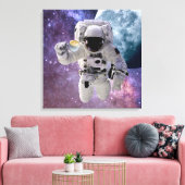 Platz, Astronaut, Kaffeelonden, Leinwand, Print Leinwanddruck (Insitu (Wohnzimmer))