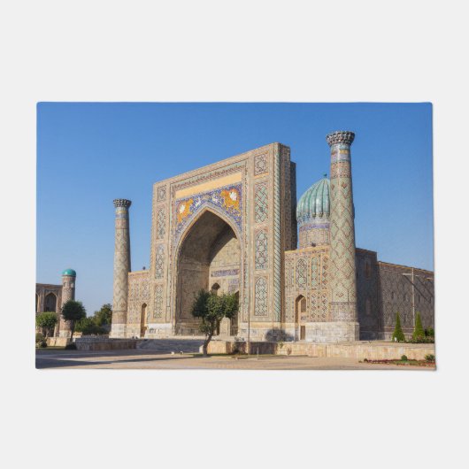 Platz bei Sonnenuntergang - Samarkand, Usbekistan Fußmatte (Vorderseite)