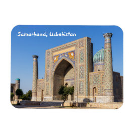 Platz bei Sonnenuntergang - Samarkand, Usbekistan Magnet
