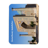 Platz bei Sonnenuntergang - Samarkand, Usbekistan Magnet (Vertikal)