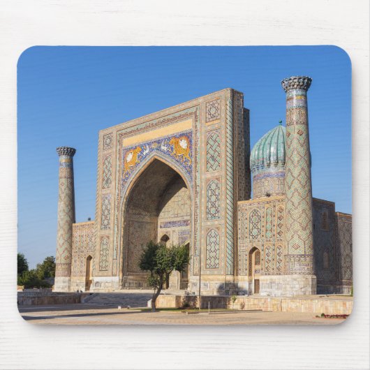 Platz bei Sonnenuntergang - Samarkand, Usbekistan Mousepad (Vorne)