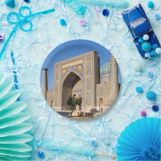 Platz bei Sonnenuntergang - Samarkand, Usbekistan Pappteller (Party)