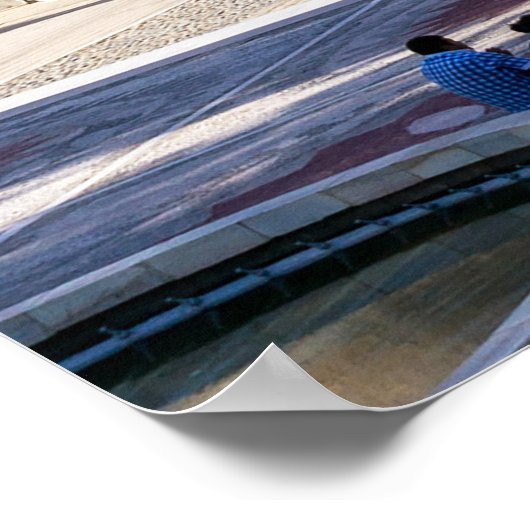 Platz bei Sonnenuntergang - Samarkand, Usbekistan Poster (Ecke)