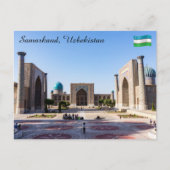 Platz bei Sonnenuntergang - Samarkand, Usbekistan Postkarte (Vorderseite)