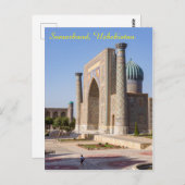 Platz bei Sonnenuntergang - Samarkand, Usbekistan Postkarte (Vorne/Hinten)