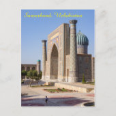 Platz bei Sonnenuntergang - Samarkand, Usbekistan Postkarte (Vorderseite)