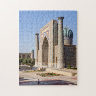 Platz bei Sonnenuntergang - Samarkand, Usbekistan Puzzle