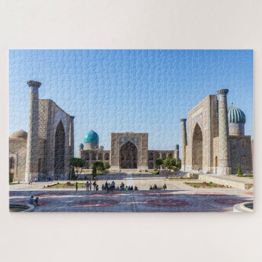 Platz bei Sonnenuntergang - Samarkand, Usbekistan Puzzle (Horizontal)