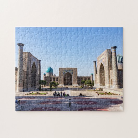 Platz bei Sonnenuntergang - Samarkand, Usbekistan Puzzle (Horizontal)