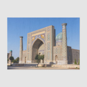 Platz bei Sonnenuntergang - Samarkand, Usbekistan Seidenpapier