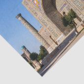 Platz bei Sonnenuntergang - Samarkand, Usbekistan Seidenpapier (Ausschnitt)