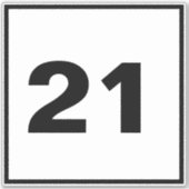 Platz Bin Aufkleber (Vorderseite)