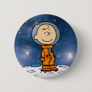 PLATZ Charlie Brown Astronaut Button