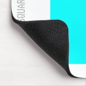 Platz - Cyan und Weiß Mousepad (Ecke)