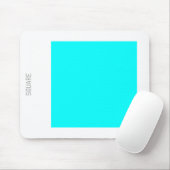 Platz - Cyan und Weiß Mousepad (Mit Mouse)