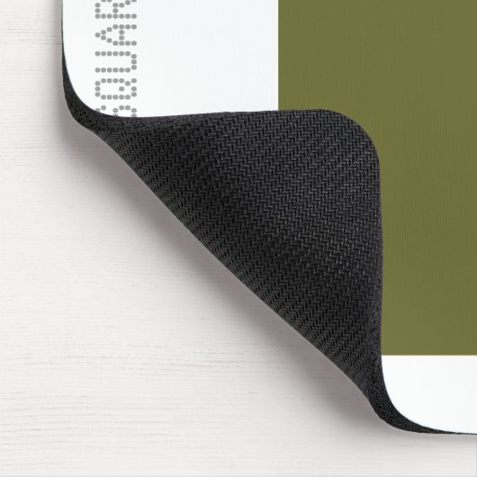 Platz: Deep Olive and White Mousepad (Ecke)