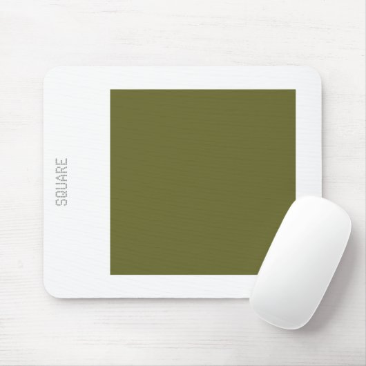 Platz: Deep Olive and White Mousepad (Mit Mouse)