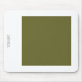 Platz: Deep Olive and White Mousepad (Vorne)