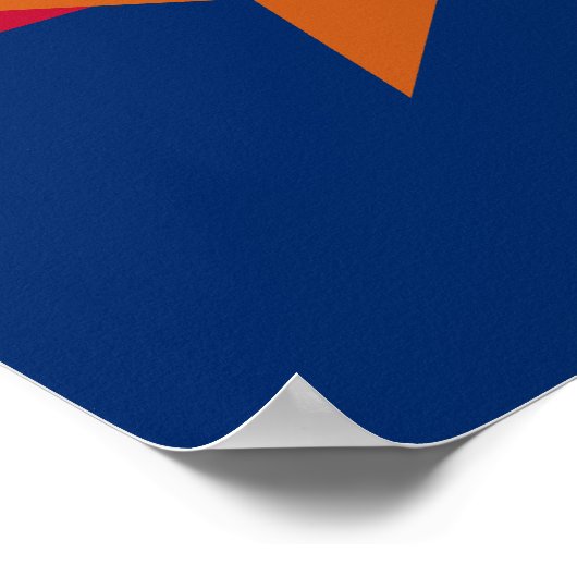 Platz der Flagge von Arizona Poster (Ecke)