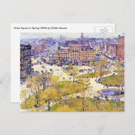 Platz der Gewerkschaft im Frühjahr von Frederick C Postkarte (Vorne/Hinten)