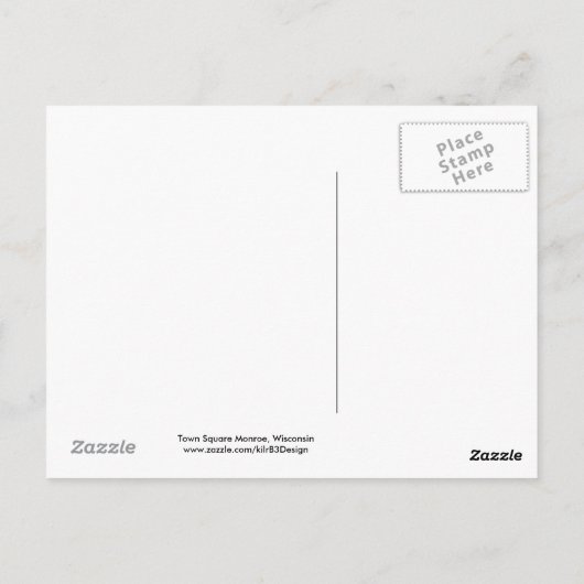 Platz der Städte - Monroe, Wisconsin Postkarte (Rückseite)