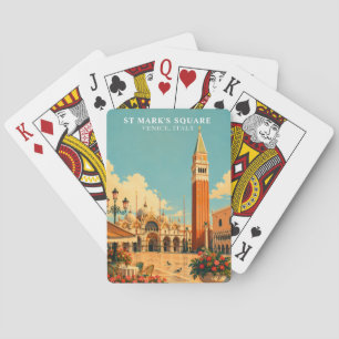 Platz des heiligen Markus Venedig Italien Piazza S Spielkarten