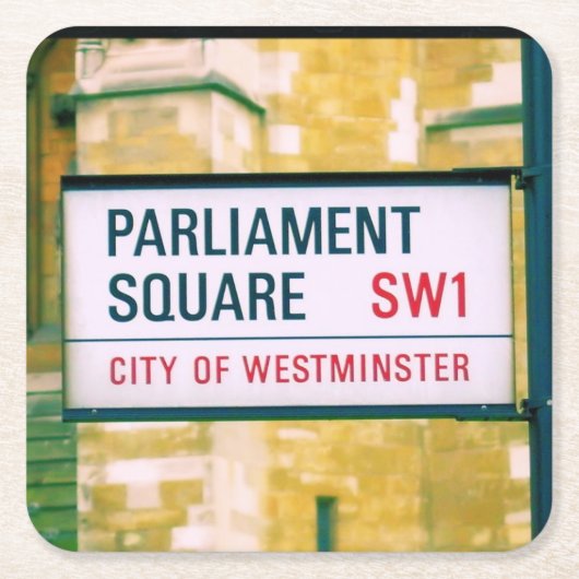 Platz des Parlaments - Stadt Westminster - Unterse Rechteckiger Pappuntersetzer (Vorderseite)