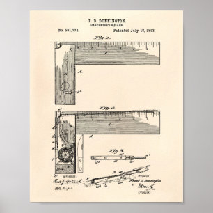 Platz des Schreiners 1893 Patentkunst Alter Peper Poster