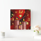 Platz Drei Weihnachtskerzen Uhr (Zuhause)