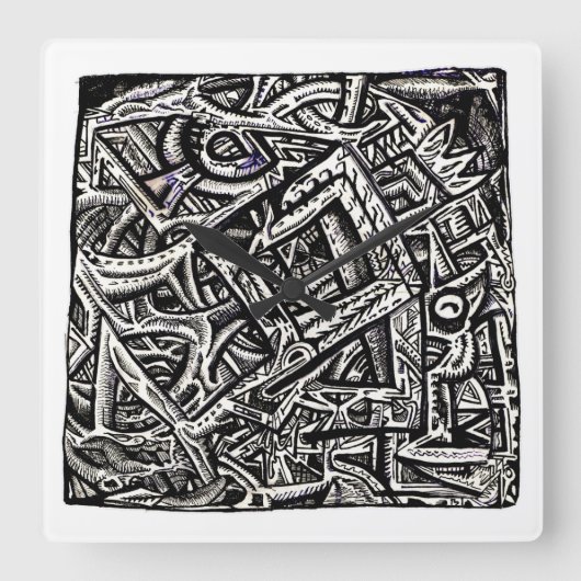 Platz eins von Brian Benson Quadratische Wanduhr (Vorderseite)