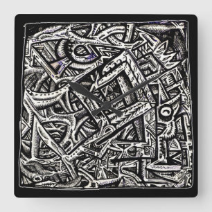 Platz eins von Brian Benson Quadratische Wanduhr