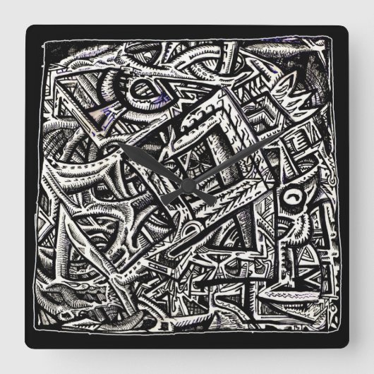 Platz eins von Brian Benson Quadratische Wanduhr (Vorderseite)