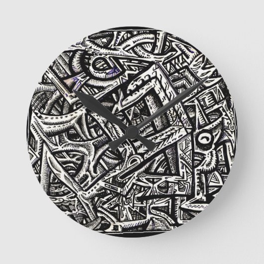 Platz eins von Brian Benson Runde Wanduhr (Vorderseite)