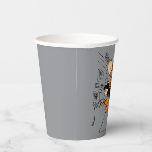 PLATZ | Erdnussbande im Weltraum Pappbecher (Rechts)