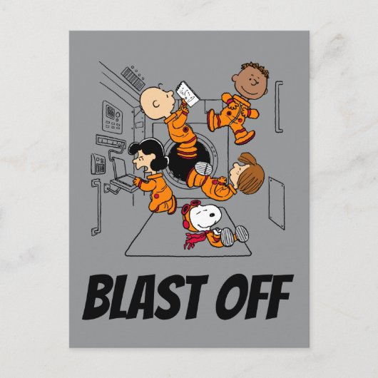 PLATZ | Erdnussbande im Weltraum Postkarte (Vorderseite)