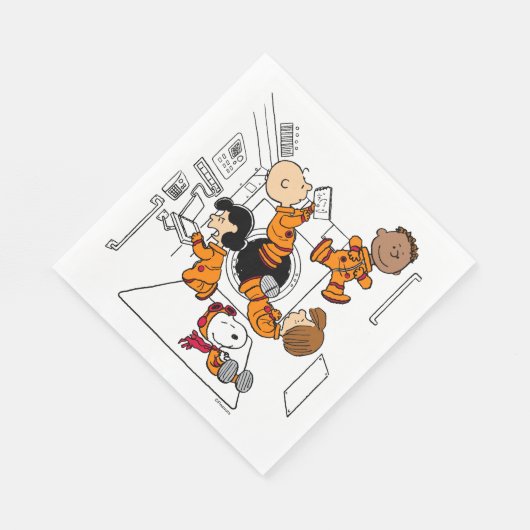 PLATZ | Erdnussbande im Weltraum Serviette (Ecke)