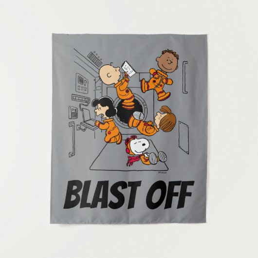 PLATZ | Erdnussbande im Weltraum Wandteppich (Vorderseite)