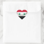 Platz-Flagge Syriens, zeremoniell drapiert Herz-Aufkleber (Tasche)