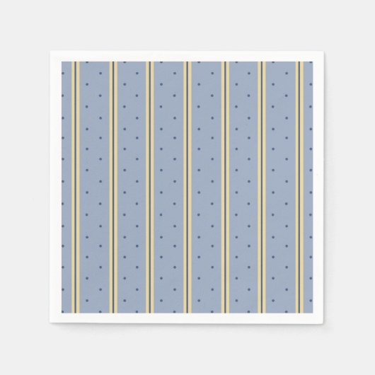 Platz für Blau und Sandstreifen Serviette (Vorderseite)