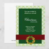 Platz für das Weihnachtsessen Einladung (Vorne/Hinten)