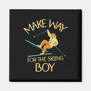 Platz für den Skifahrer Winter Sport Skilaufen Magnet