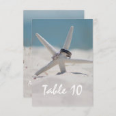 Platz für Hochzeitstisch am Strand Einladung (Vorne/Hinten)